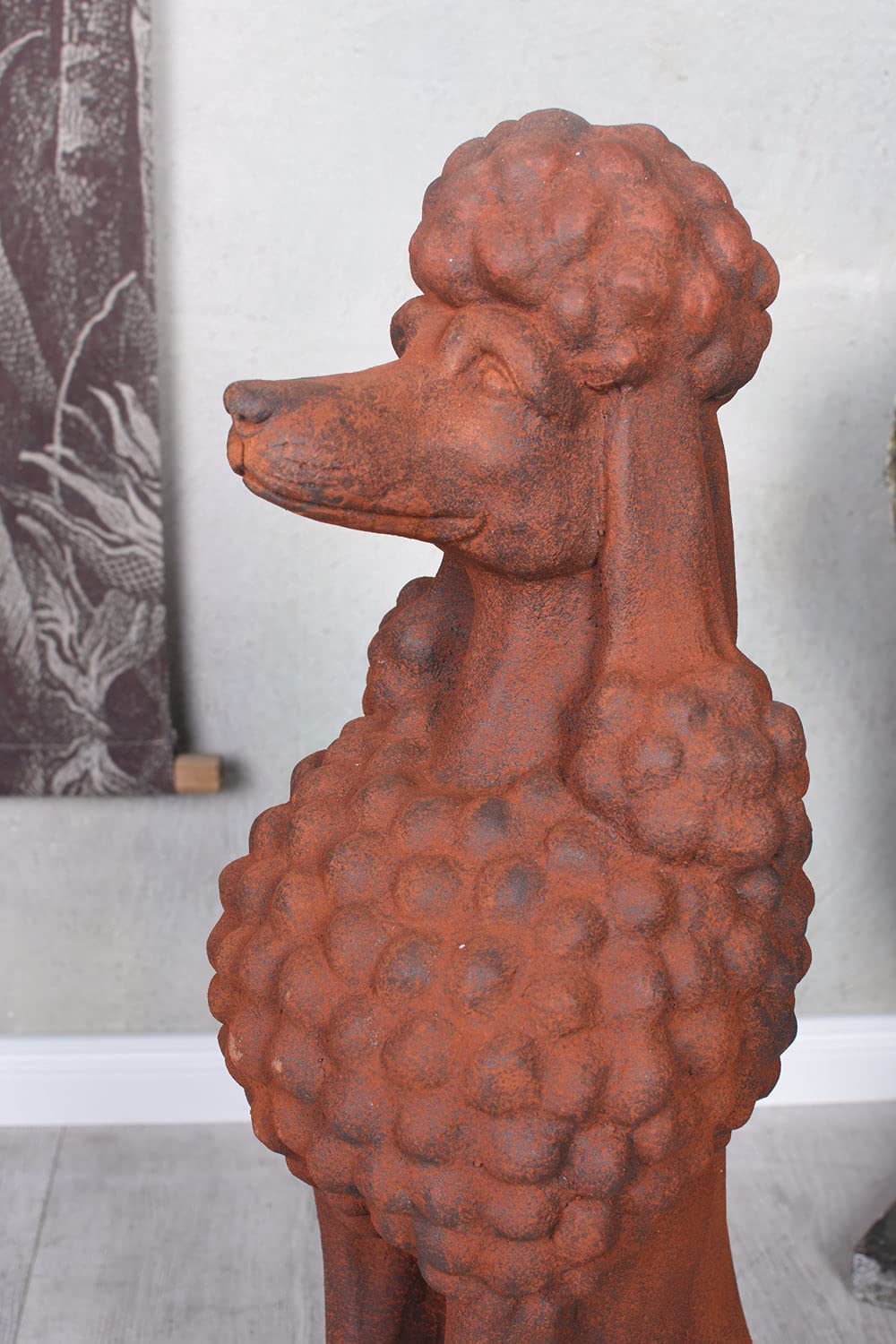 Piesa kultura Pudel rdzawa figurka pies figurka pudel figurka balkonowa 67 cm aja272 Palazzo ekskluzywna
