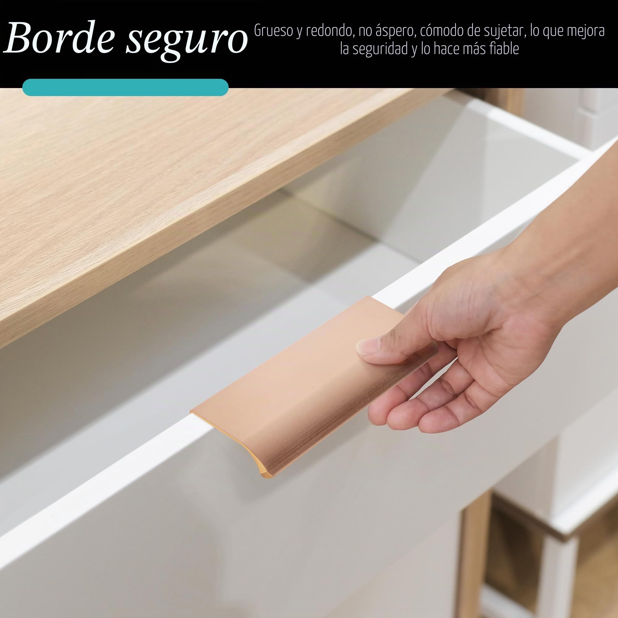 10 Piezas Tiradores Ocultos de Muebles, Tiradores de Armario Cajone, Tiradores Aluminio de Puerta para Cocina Dormitorio Baño, con Tornillos, Oro Cobre, 128mm