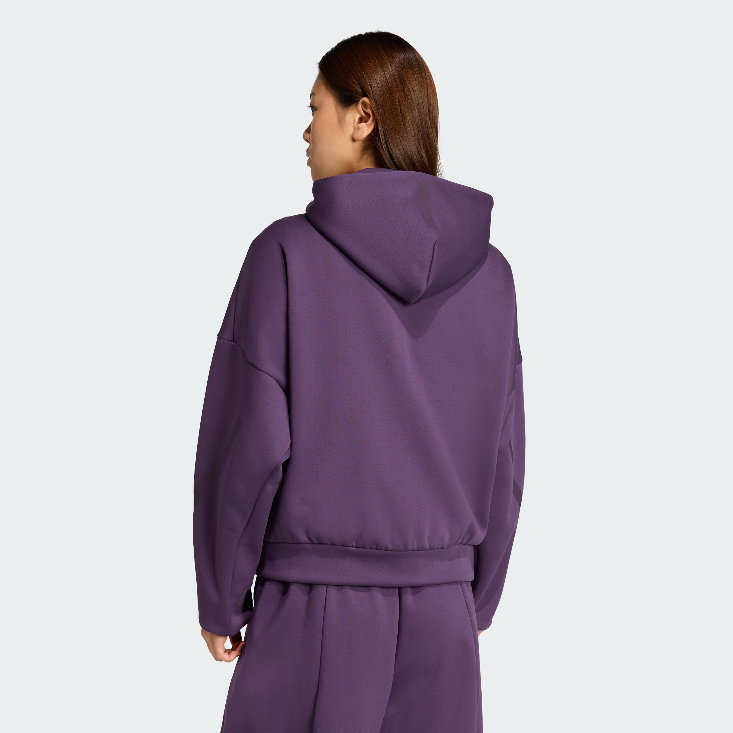 adidas Women's Z.N.E. Zip-Hoodie Aurora Plum S