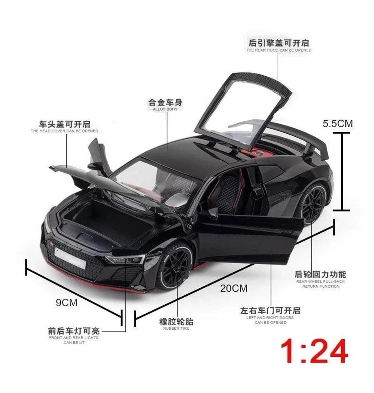 1:24 per Audi R8 V10 Modello di Auto in Lega pressofusa