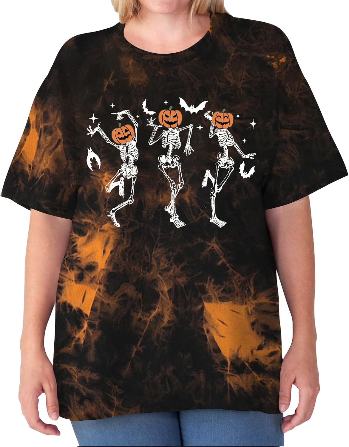 Plus Size Halloween Shirts Women Hocus Pocus Squad T-Shirt Sanderson Sisters Oversized Tee Tops - Image 2