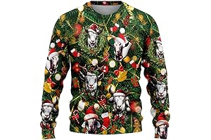 3D Goat Ugly Christmas Sweatshirt: The Perfect Holiday Cheer