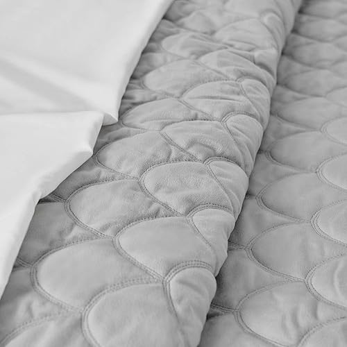 Miniatura 9 de Levtex Home - Juego de edredón de terciopelo crema - Edredón matrimonialQueen y dos fundas estándar - Terciopelo - Crema - Colcha (88x92 pulgadas) y