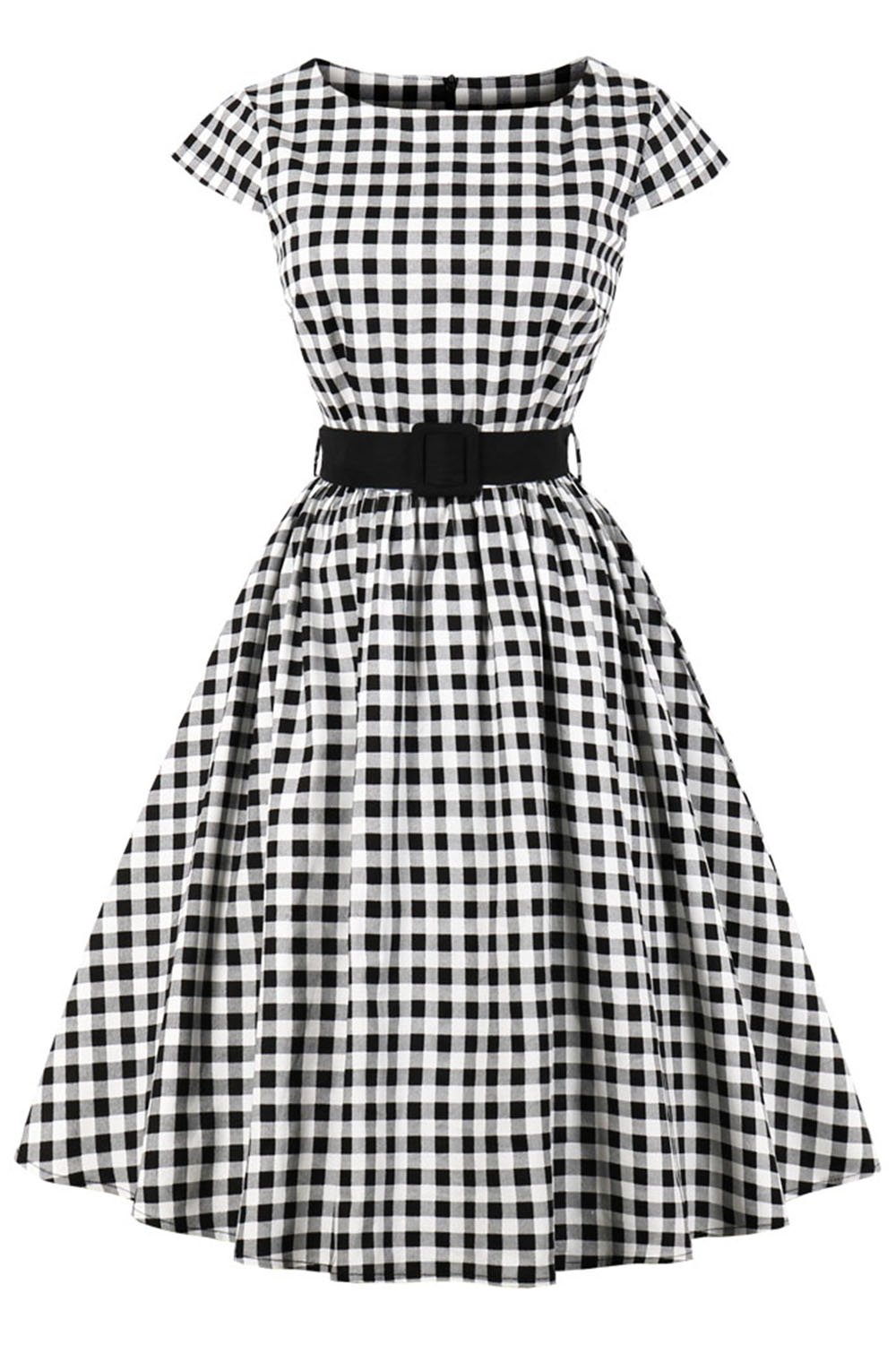 Women 50s Dresses Rockabilly Vintage Inpired Belted Cotton
