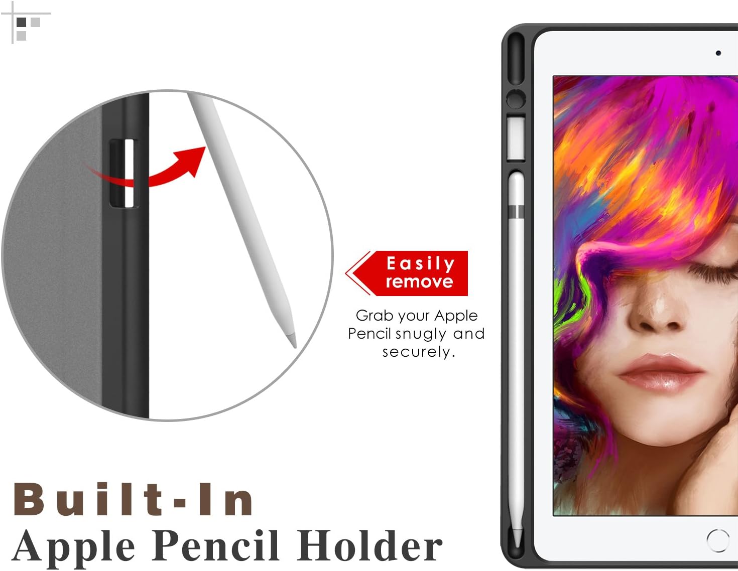MoKo Case Fit iPad Pro 9.7 with Apple Pencil Holder - Slim Lightweight Smart Shell Stand Cover Case with Auto Wake/Sleep Fit Apple iPad Pro 9.7 Inch 2016 Tablet, Purple Marble
