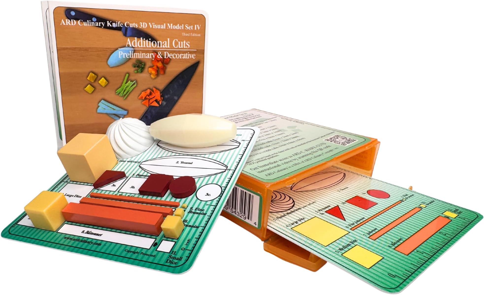 ARD Culinary Knife Cuts 3D Visual Model Set IV-A Level III Educational Kitchen Tool for Precision Knife Skills Training System