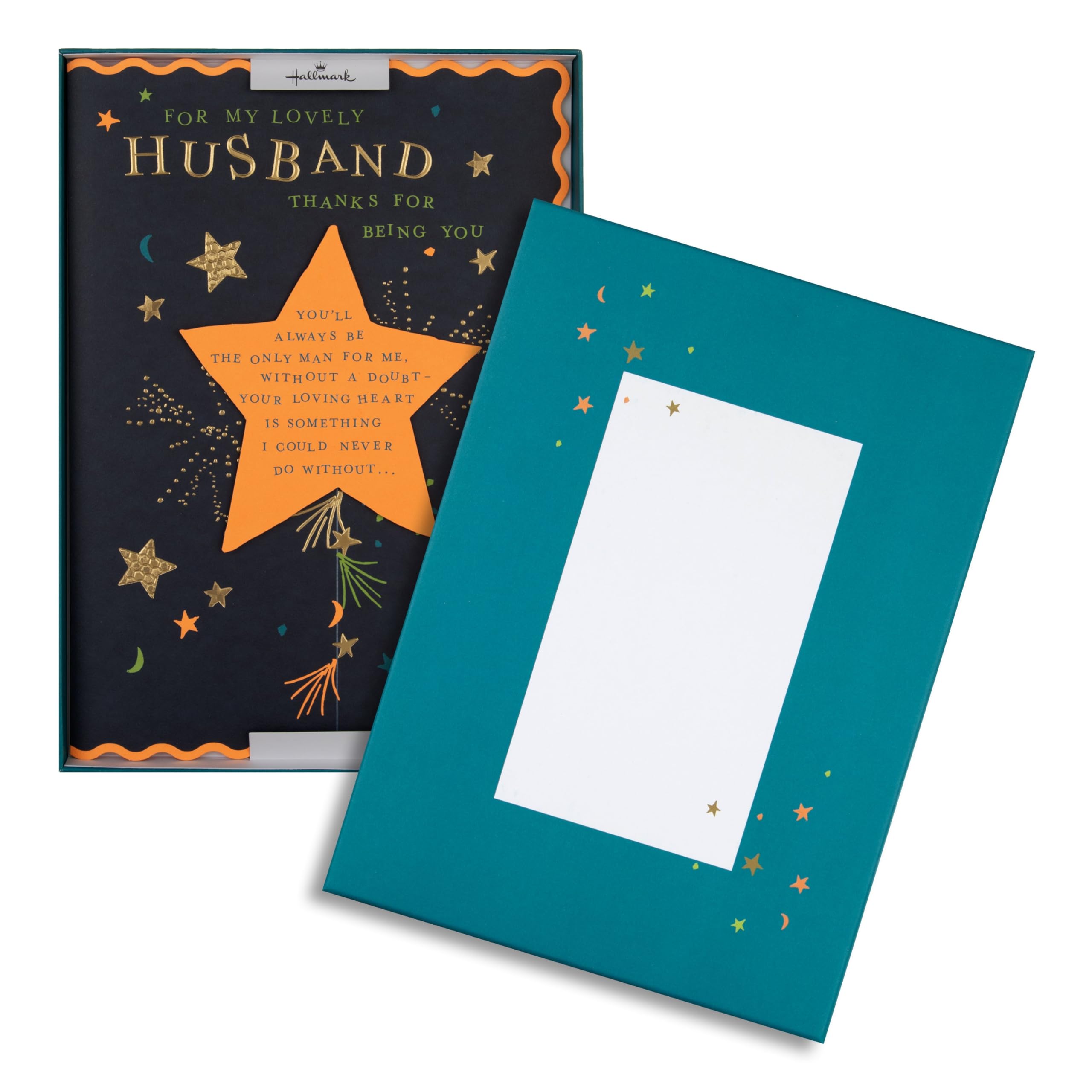 Hallmark Luxury Boxed Card for Husband - Traditional Graphic Star Design, Birthday, Anniversary