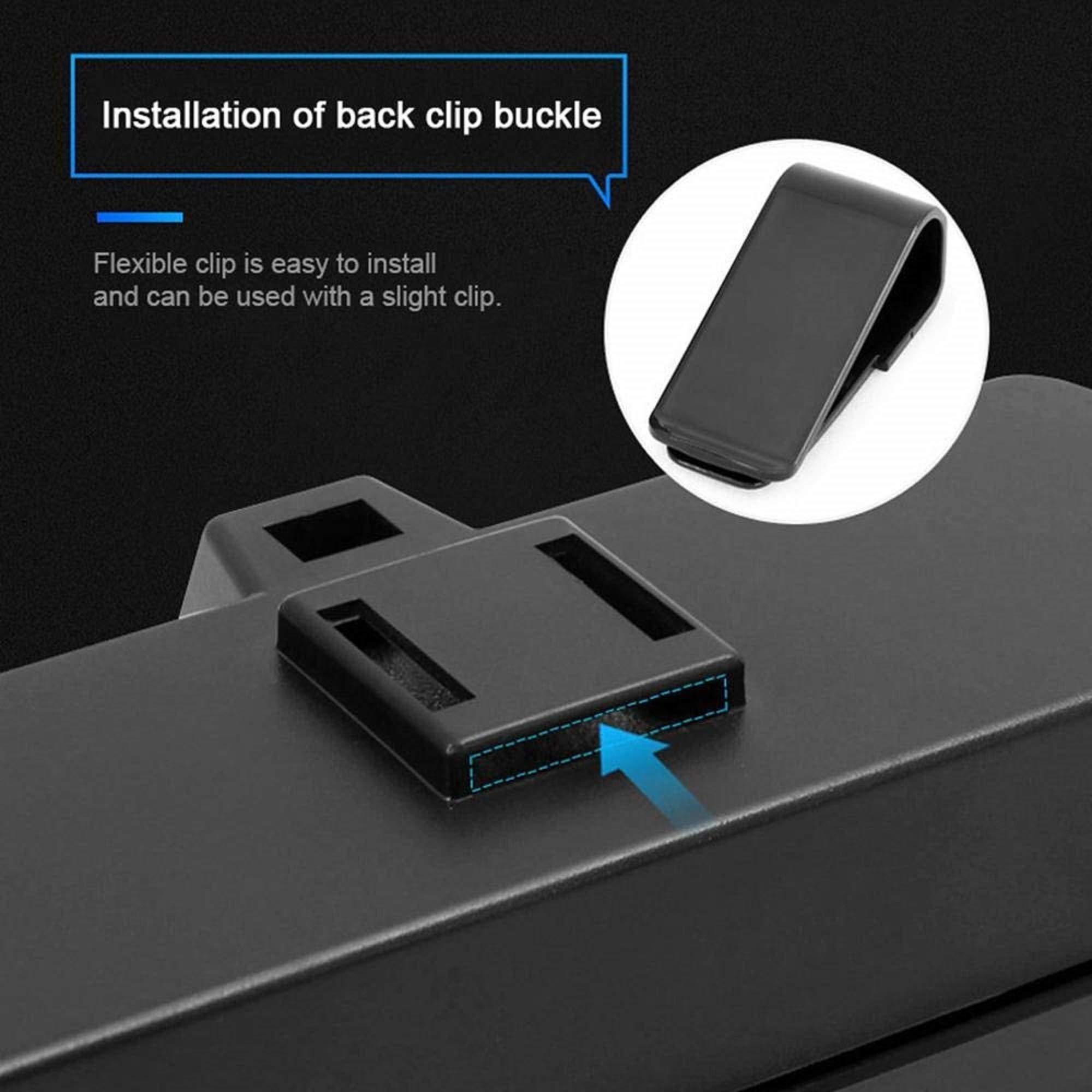 AUGEN Multi-Function Big Face Sunglasses Frame Car Glasses Case Sun Visor Clip Holder Eyeglasses Glasses Case Storage Box Accessories (Black) - Image 6 thumbnail