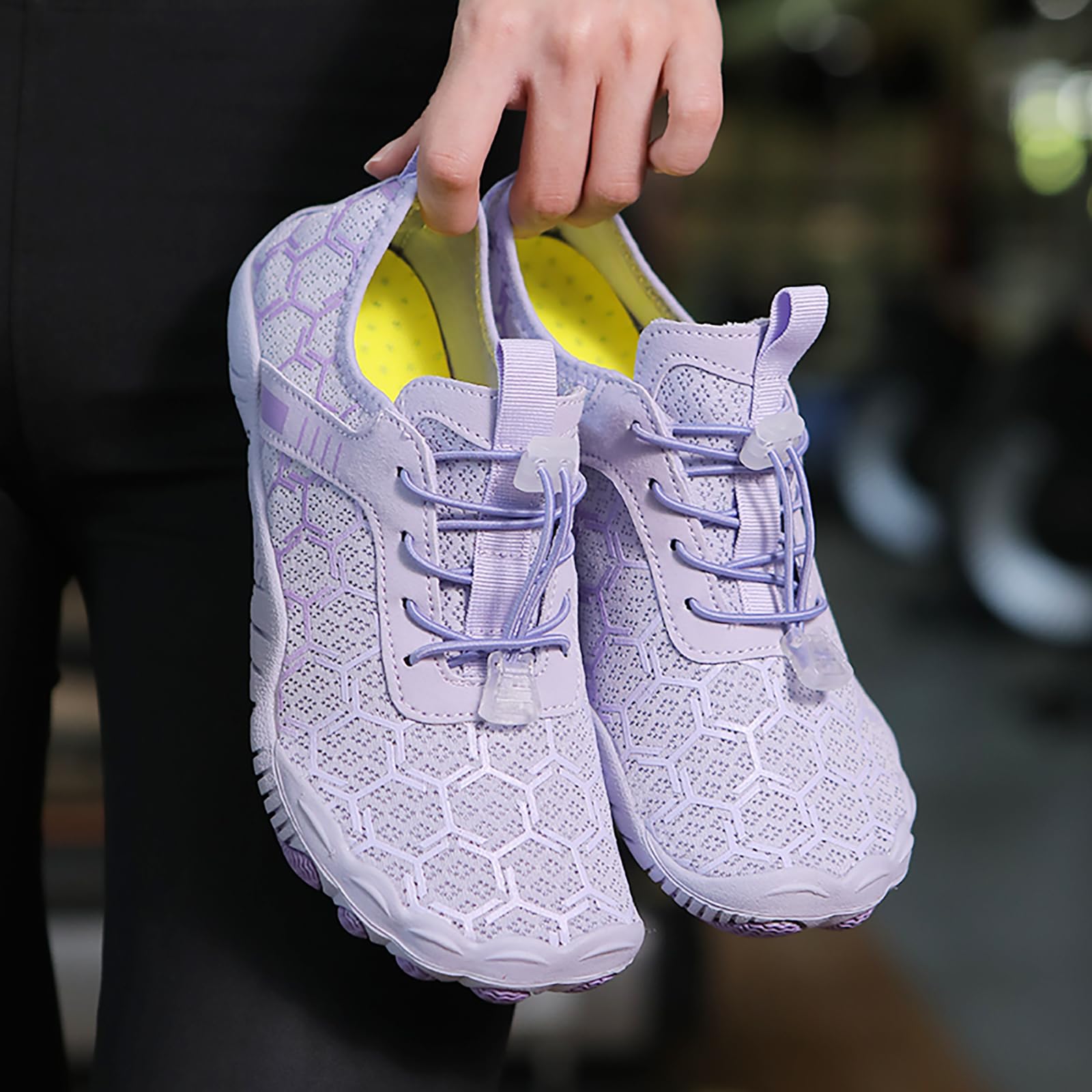 Barfußschuhe Damen Herren Breite Zehenbox Wasserschuhe Barfußtrainer Frauen Männer zum Wandern Laufen Fitnessstudio Strand Surfen Fahren