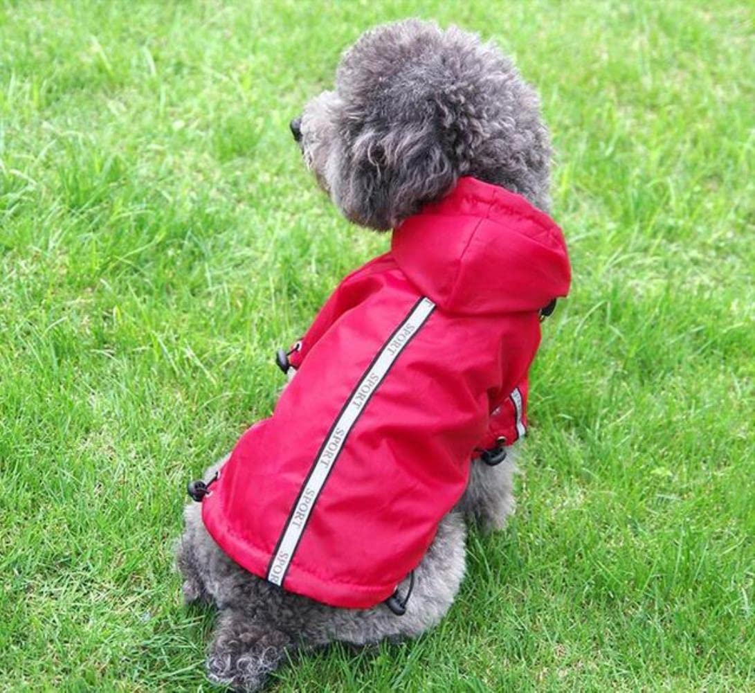 Manteau imperméable pour chien et chat veste réfléchissante doublure polaire rouge UKKO M