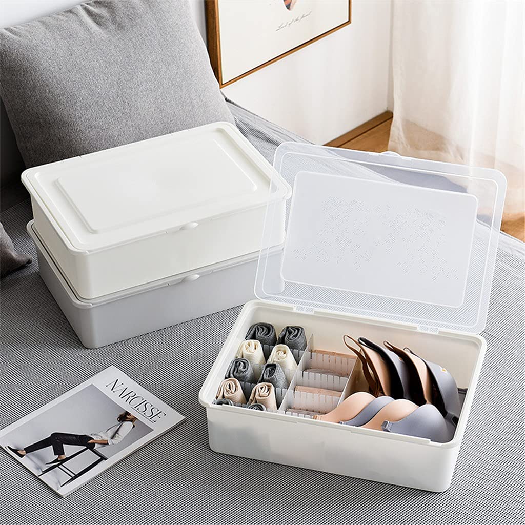 Boîte de Rangement Organisateur de Rangement pour Chaussettes Soutien-Gorge sous-vêtements Organisateur de tiroir Organisateur de Rangement de Placard (A 32 * 12 * 47CM)