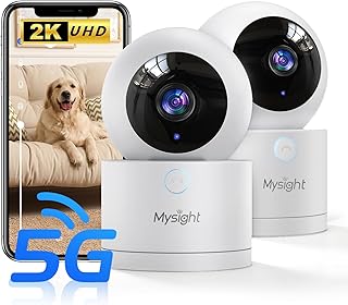 Pet Camera, 5G/2.4GHz Dog Camera with Phone App, 360° Pan/Tilt Security Camera Indoor, One Click Call for Baby Monitor, AI Voice Change for 2-Way Talk, Motion Detection, Cloud/Local SD Storage, 2Pack
