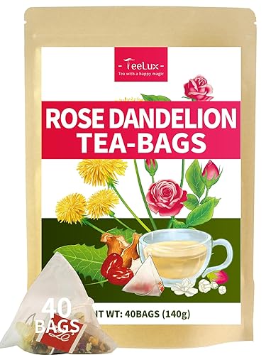 Miniatura 23 de TeeLux Bolsas de té de raíz de diente de león tostado, té de hierbas de raíz de diente de león natural premium, sin cafeína, 50 bolsas de té