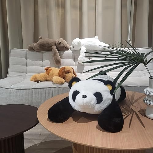 Miniatura 7 de FoxVilla Animales de peluche con peso de 4 libras, animales de peluche con peso de 24 pulgadas para adultos, lindo juguete de almohada de felpa