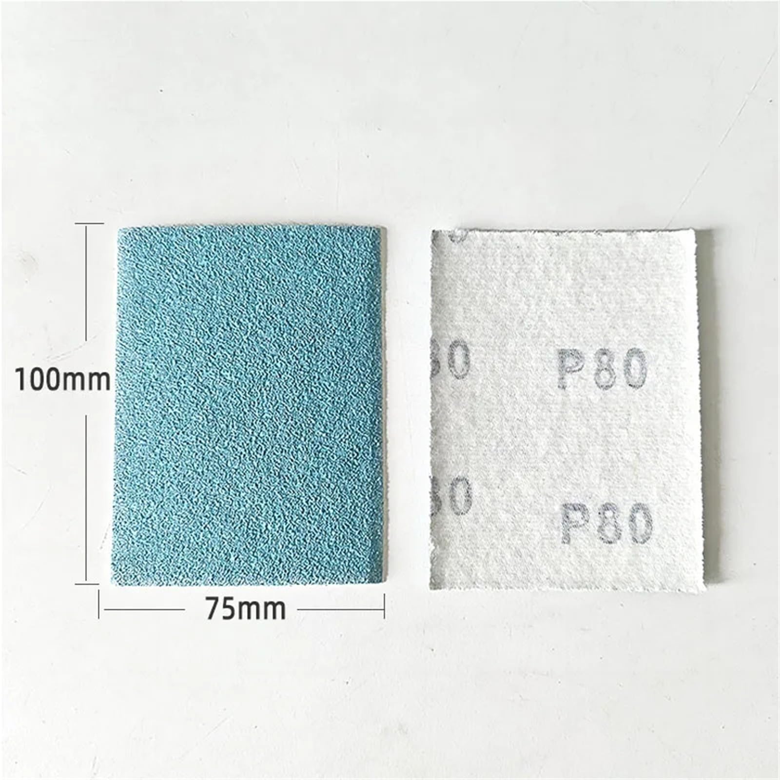 Carta vetrata quadrata in ceramica 75x100 100 pezzi Smerigliatrice piccola Rettifica a secco Floccaggio Riempimento di polvere autoadesiva Adatto per legno e pareti(120 mesh)