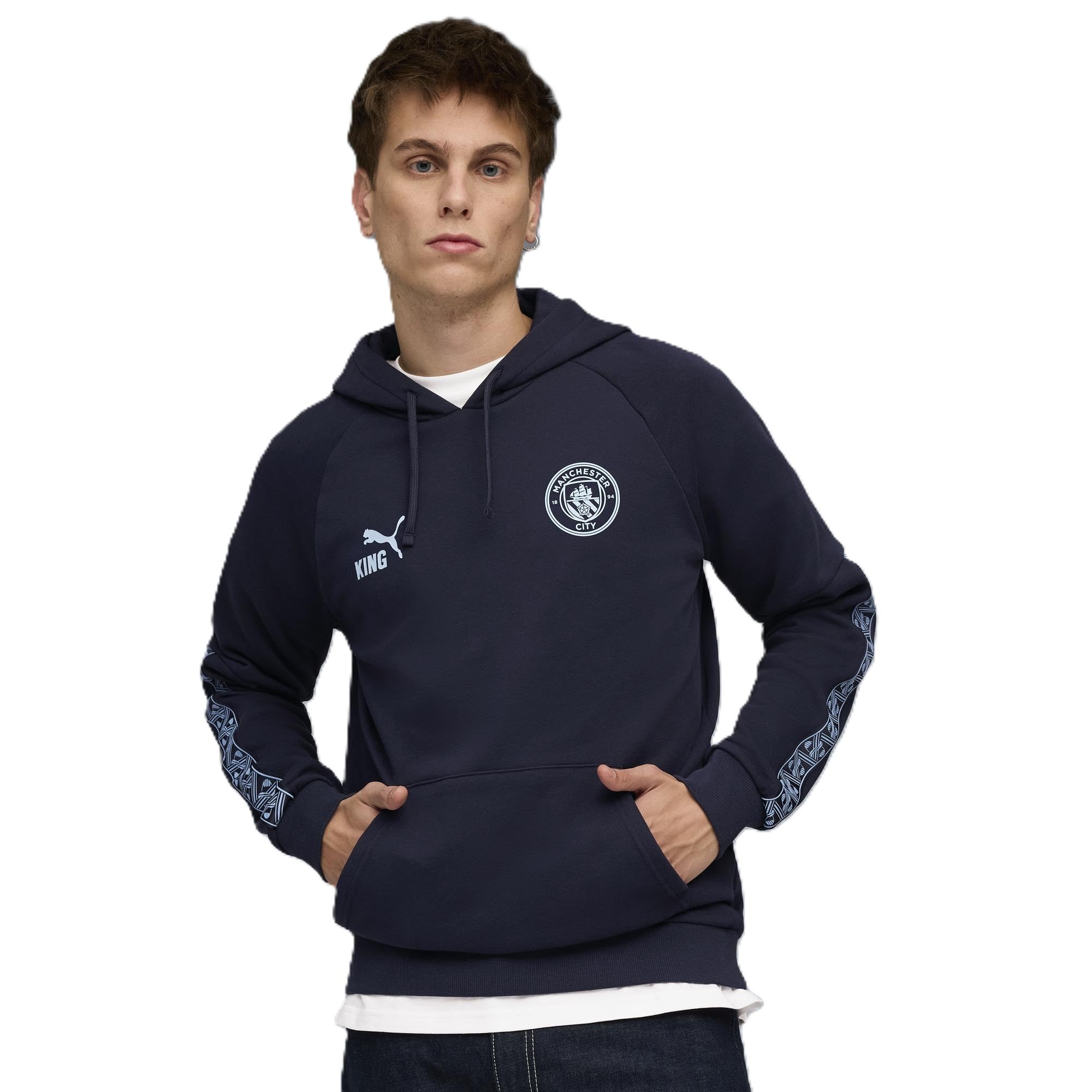 PUMA Manchester City King Hoodie - Unisex - Navy - Medium