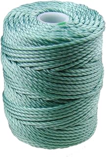 C-LON Tex 400 Heavy Weight Bead Cord, Turquoise- 1mm, 39 Yard Spool