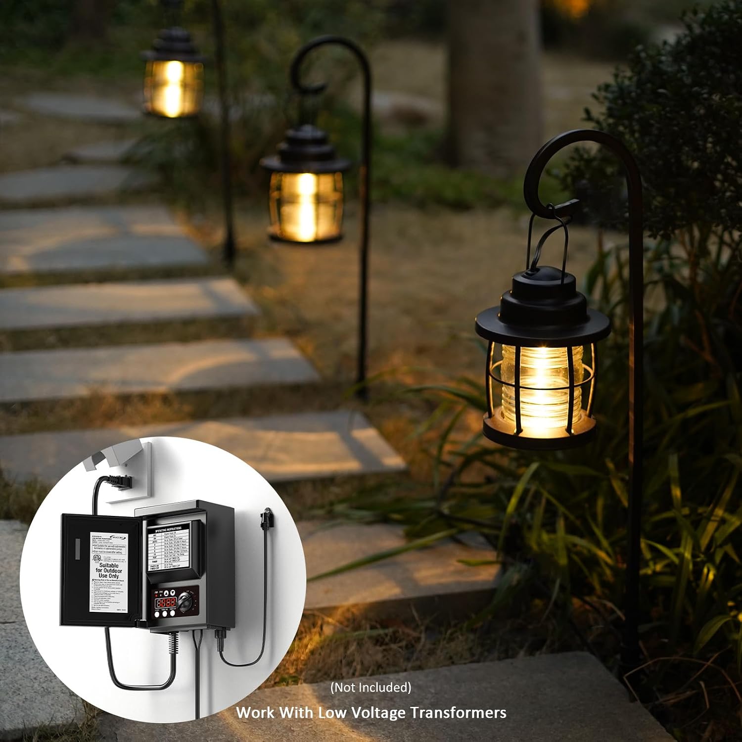 Malibu Lightning 8422-4110-01 Harbor Collection LED Low Voltage Jelly Jar Pathway Light- Black