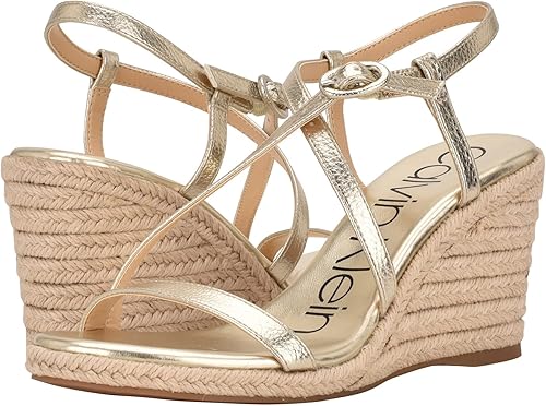 Calvin Klein Sandalias de cuña Blairy 2 Canvas para mujer - Negro