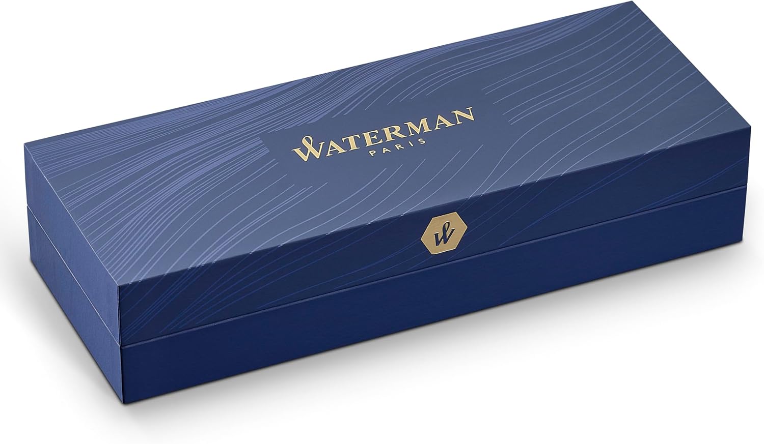 Waterman Carène Ballpoint Pen Marine Amber with 23k Gold Clip Medium Point with Blue Ink Cartridge Gift Box