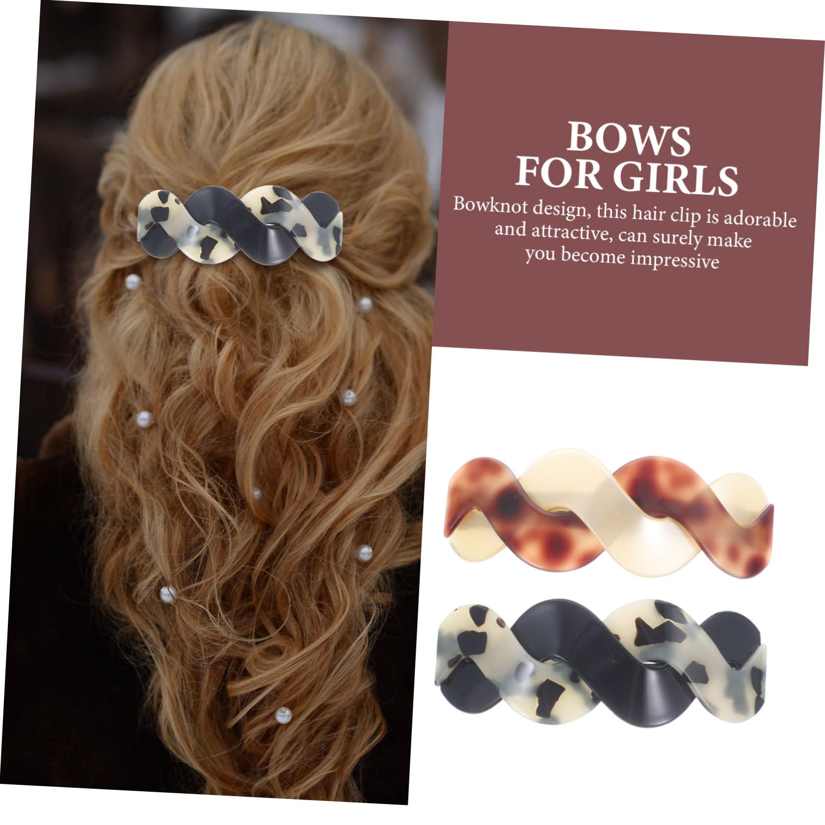 MAGICLULU 5 Sets Haarspangenclips Für Frauen Pferdeschwanzhalter-clips Dekorative Haarspangen Pferdeschwanz Zum Stylen 2 Stück * 5