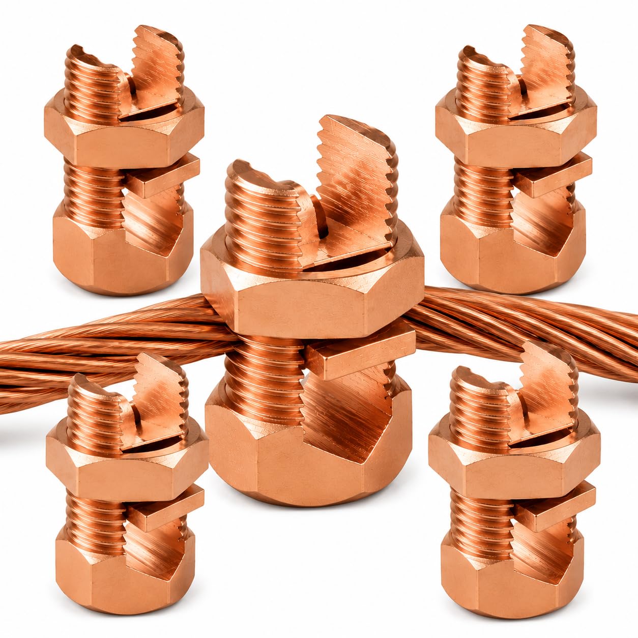 Copper Split Bolt Connectors - 5 Pack -9