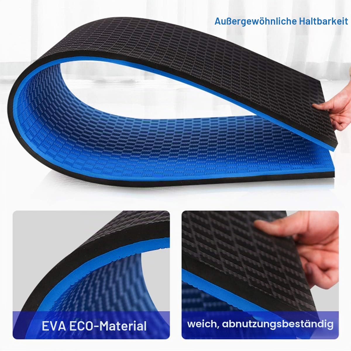 Matte für Laufband Bodenschutzmatte Schallschutzmatte Antivibrationsmatte Unterlage Antirutsch Antirutschmatte Fitnessgeräte Schutzmatte Fitnessgeräte Unterlegmatte Black+Yellow-160×80×2.5 cm