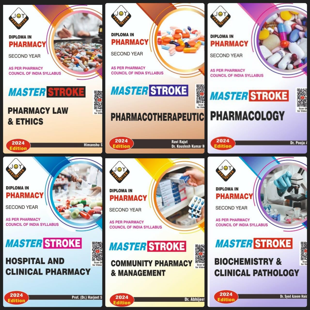 D Pharma 2nd Year MASTER STROKE Solve Series/Question bank (6 Books Set) In English New Edition According To Latest Syllabus Of PCI Paperback – 1 January 2023