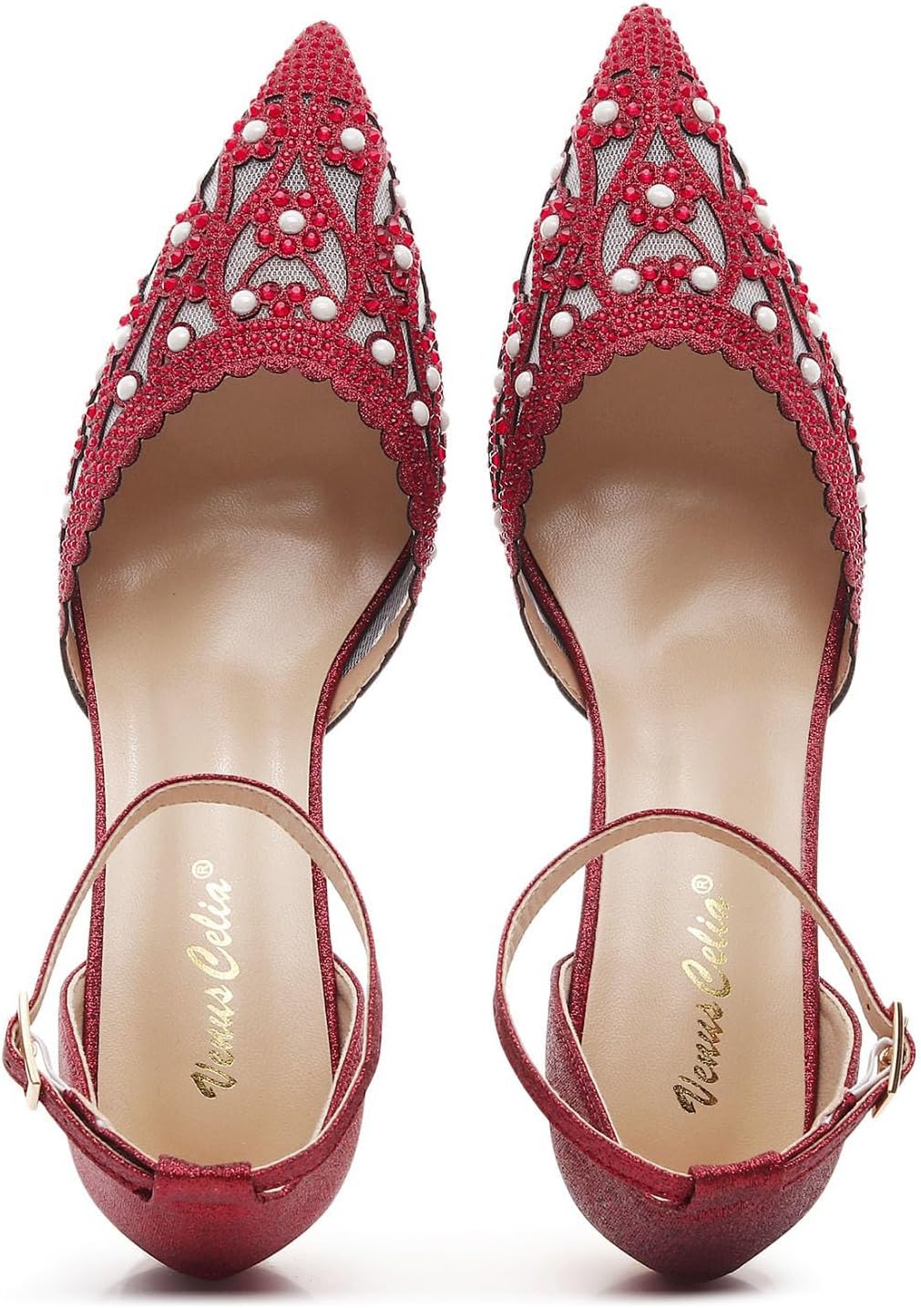 VenusCelia Women's Shining Lady Slingback Pump Shoe - Image 6