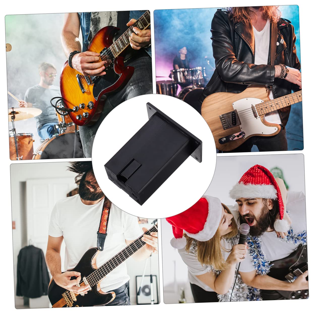 Holibanna 2Pcs Guitar Pickup Battery Holder Compact Battery Storage Box for Active Pickups Durable Design for Home Performance Use Music Lovers
