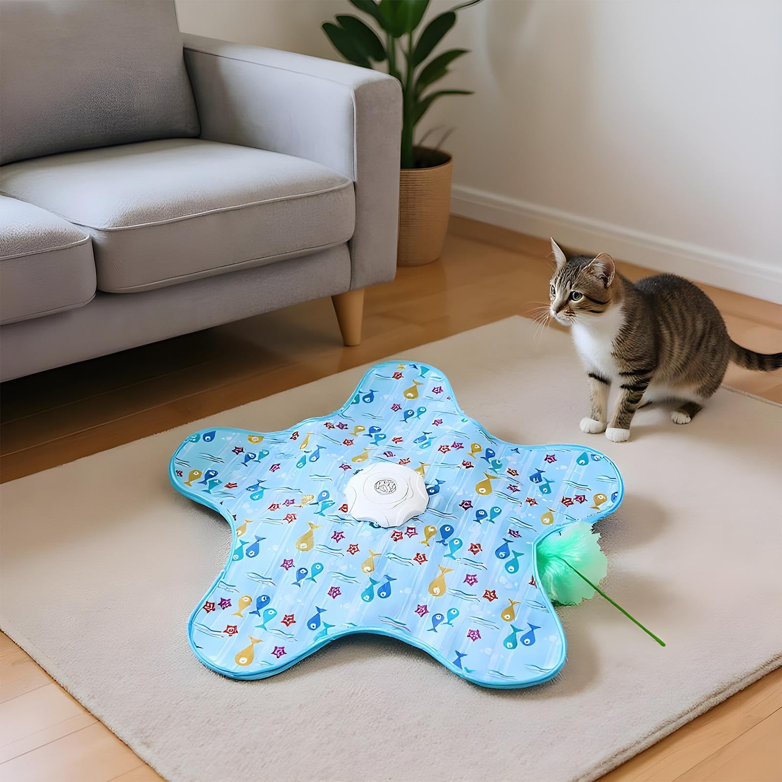 Giocattoli Elettronici per Gatti Ricaricabile stimolante mentale | Palla automatica interattiva per gatti Divertente Stimola l'Istinto di Caccia Riduce Noia Protegge Mobili Interni