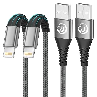 Aioneus iPhone Cable 3M 2Pack, Apple MFi Certified iPhone Charger Cable Long USB A to Lightning Cable Nylon Braided Fast Charging Cord Compatible with 14 13 12 11 10 Pro Max XR XS Max X SE, iPad - Amazon product rated Grade A