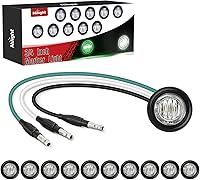 Vista 26 de Nilight 10 luces LED redondas de 3/4 de pulgada, indicadores laterales delanteros y traseros, lámpara de marcador de bala para camión, RV, coche