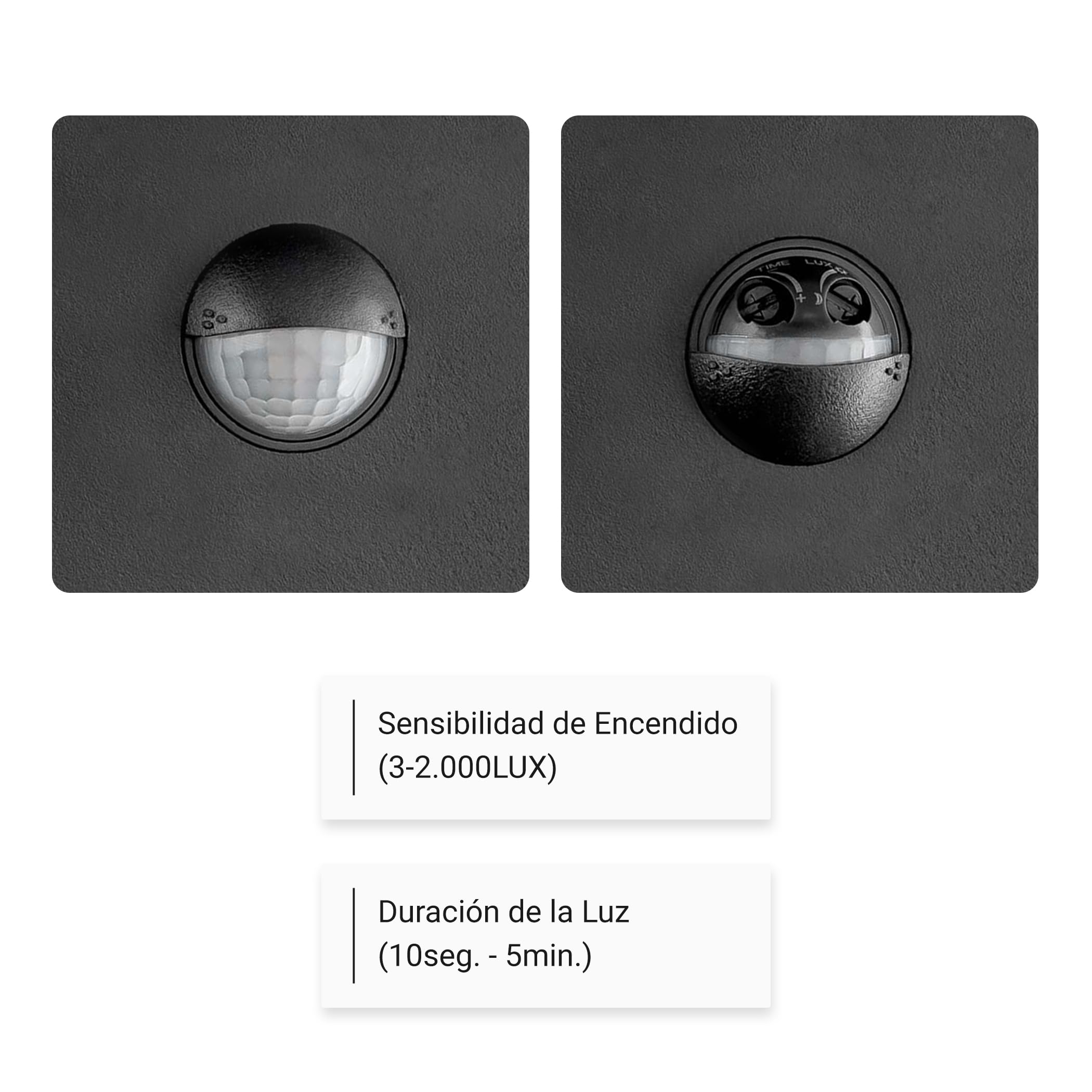 SEBSON LED Lampara Exterior con Sensor Movimiento 2 Piezas, Antracita | Aplique Pared IP65 15W 900lm Blanco Frío 5800K, Iluminacion Exterior Sensor 9m/140°