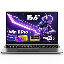 FUNYET Computer Portatile, PC Laptop da 15,6 pollici 2026, 16 GB di RAM, SSD da 1 TB, Core i5-6200U, IPS FHD 1920 * 1080 Notebook, 5000 mAh,tastiera retroilluminata, apertura a 180°