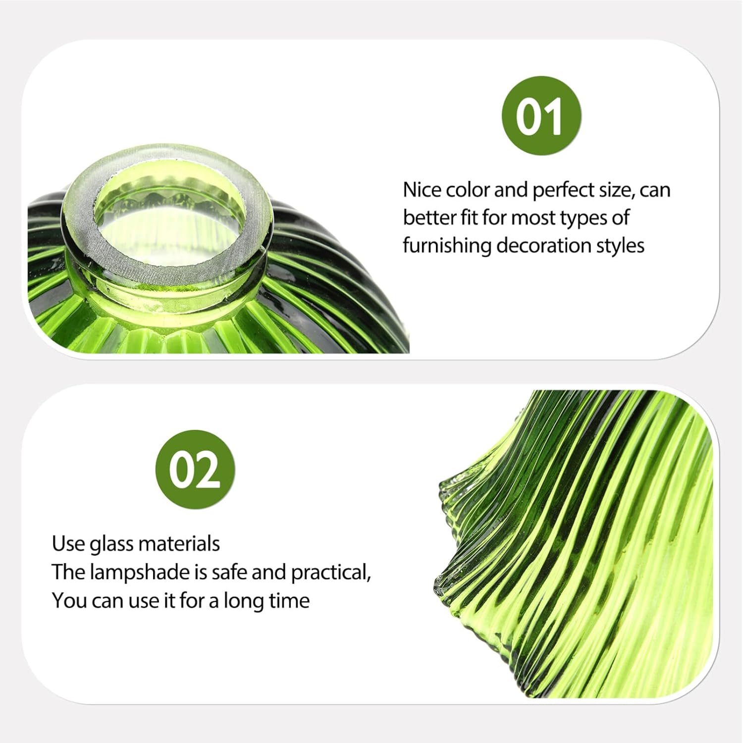 Angoily Transparent Vintage Glass Lamp Shade Cover for Pendant Light Easy Installation Decorative Fixture Replacement for Wall Sconce Simple and Elegant Design