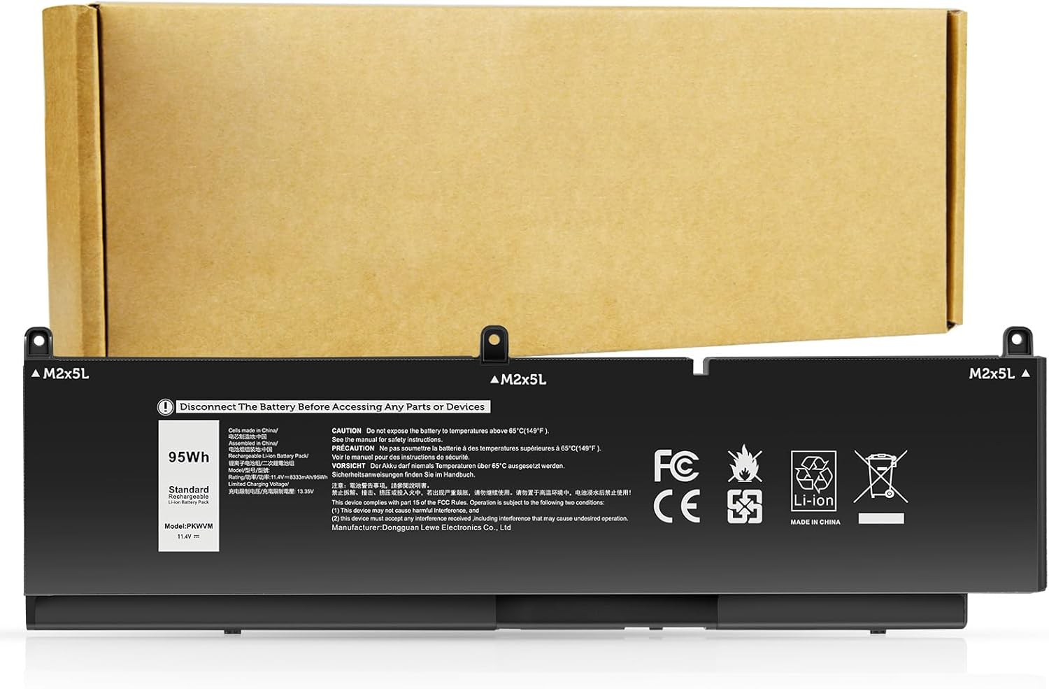 Futurebatt PKWVM Laptop Battery Replacement for Dell Precision 7550 7560 7750 7760 Mobile Workstation P44E P93F P44E001 P44E002 P93F001 P93F002 C903V CR72X 0CR72X 0447VR 068N03 17C06 453-BBCQ