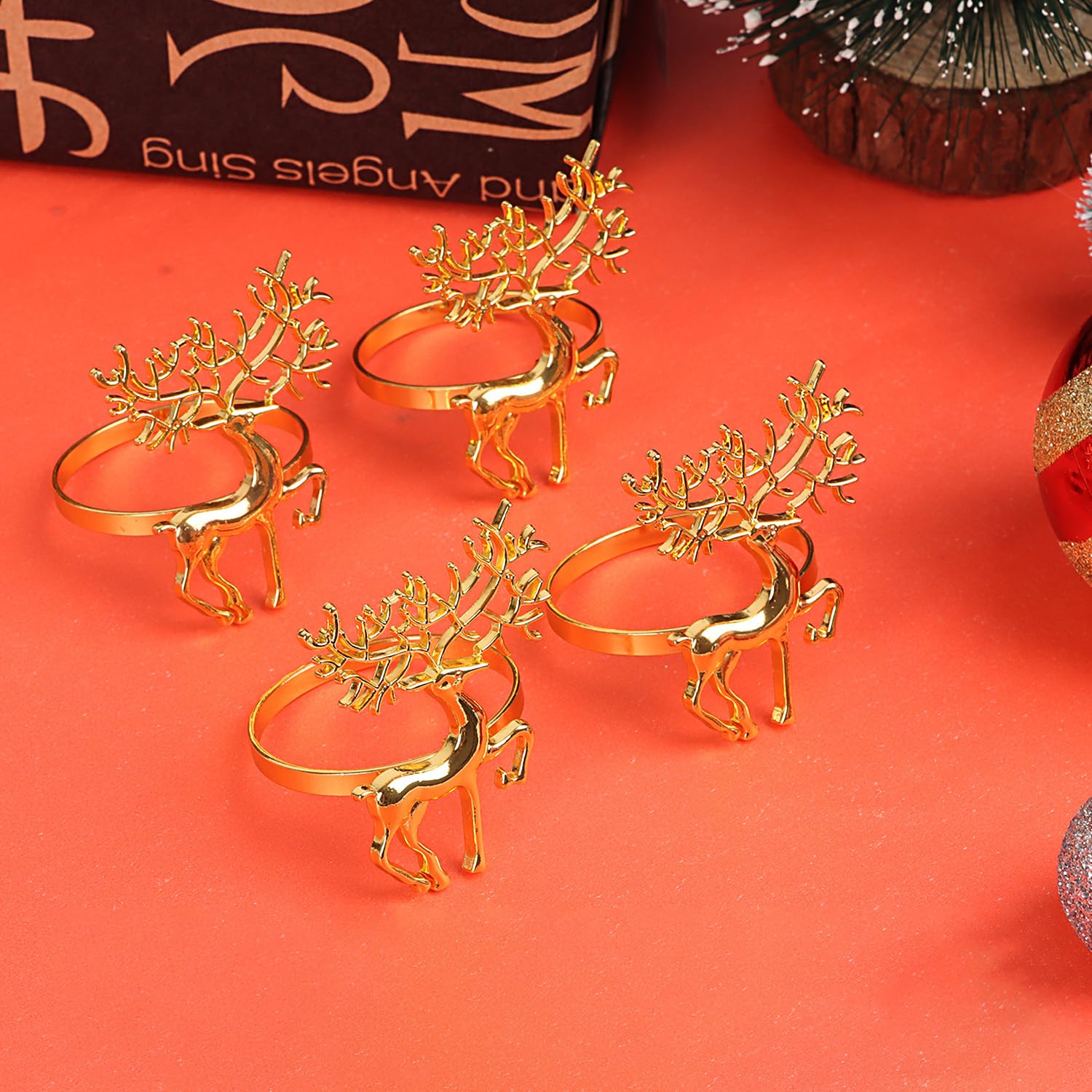 DERAYEE 12 PCS Christmas Napkin Rings - Image 4