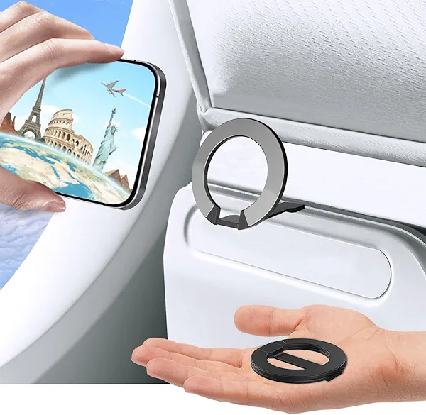 Mini 2-Pack Airplane Phone Holder, Plane Phone Mount, Must-Have Flight Accessories, Airplane Travel Essentials, MagSafe Compatible, Upgraded Version