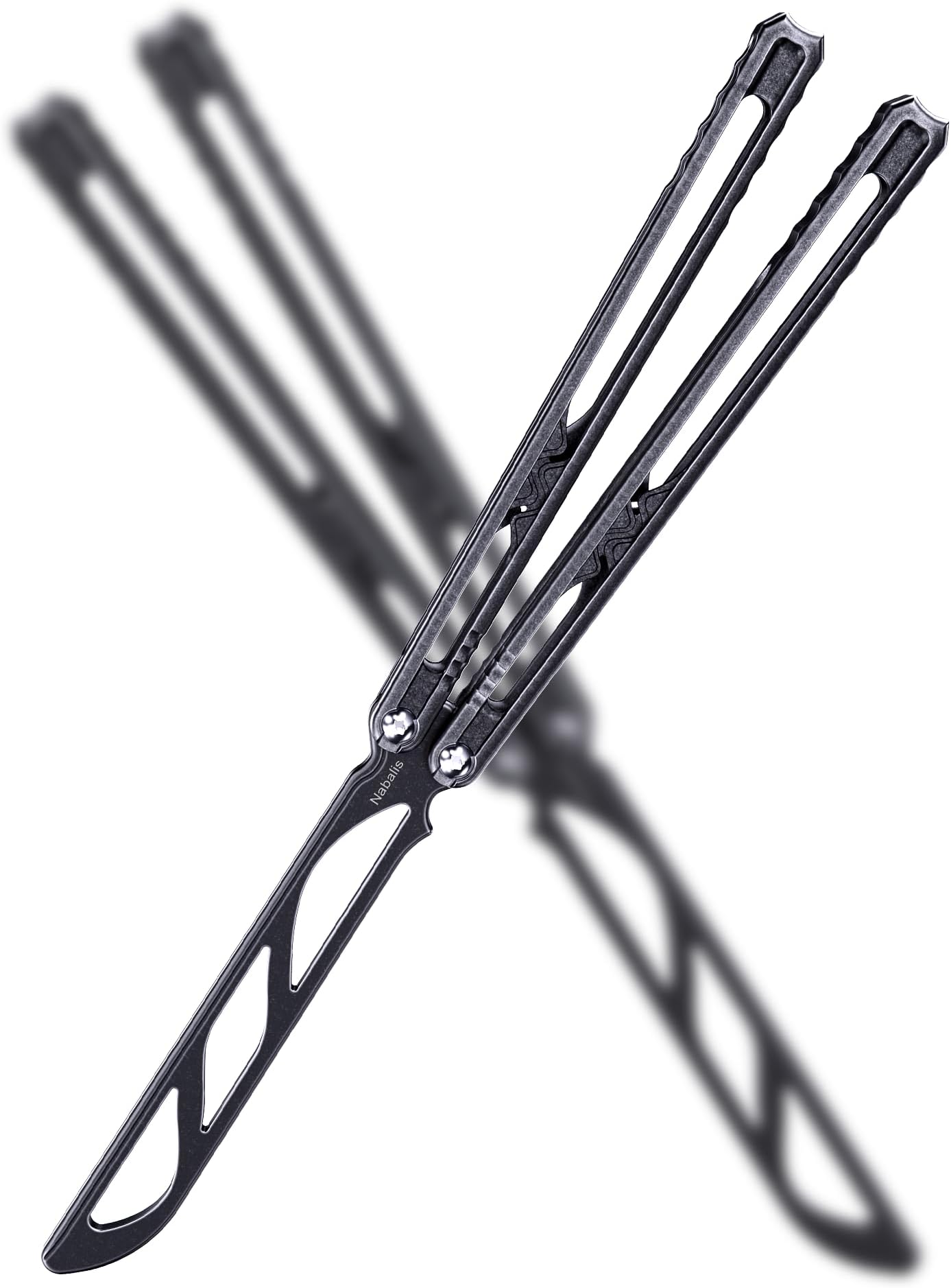 Nabalis Canyon Balisong Trainer Butterfly Knife Balisong, With Stainless Steel Handle & Blade Balisong Trainer, Unsharpened, for Practicing Flipping, Blunt Practice, No Edge Tool