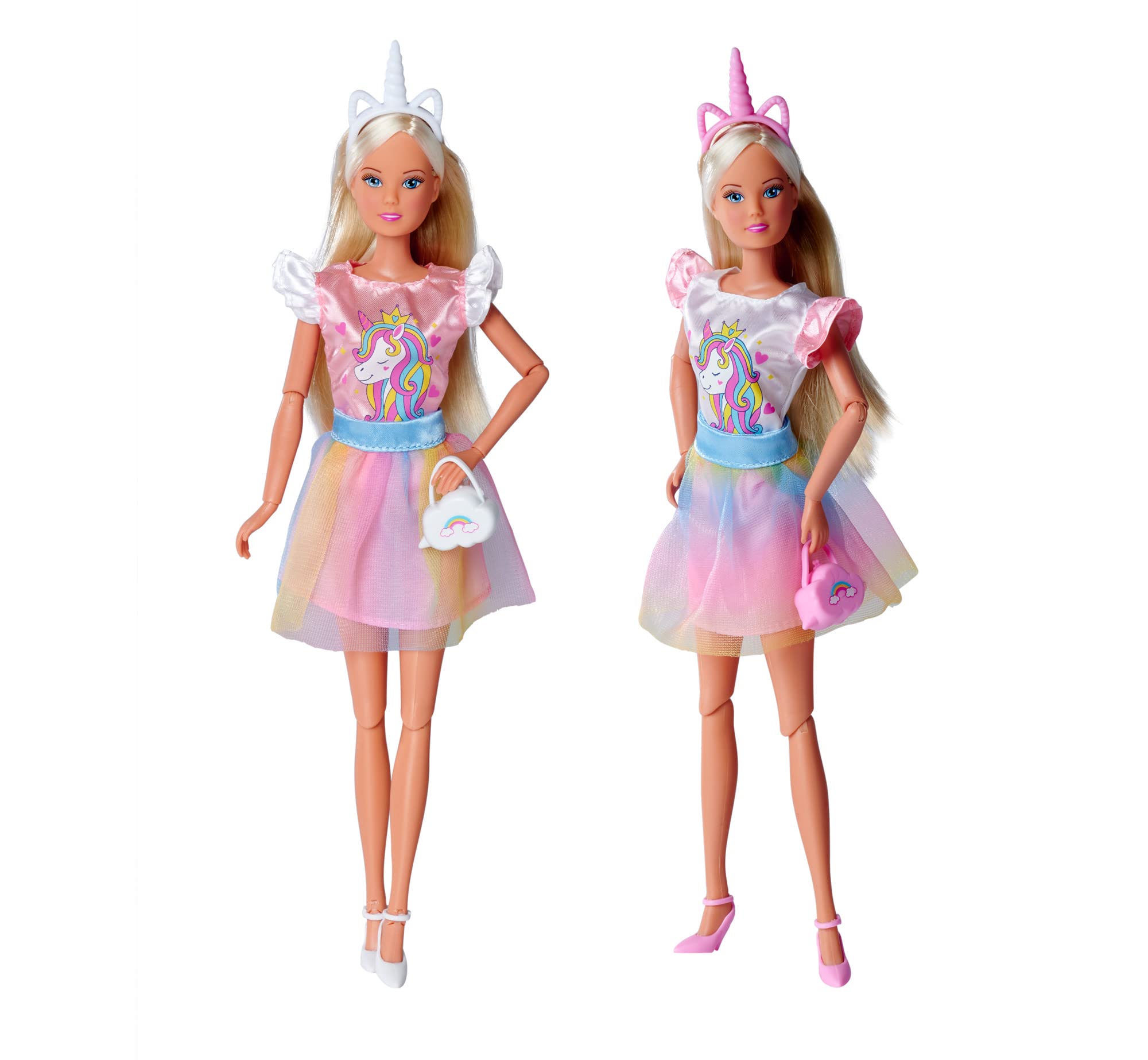 Simba Steffi Love Unicorn Fashion, odzież dla lalek, jednorożec, zestaw ubrań dla lalek o długości 29 cm, bez lalki, 2-krotne sortowanie, tylko jeden artykuł, od 3 lat, 105723555
