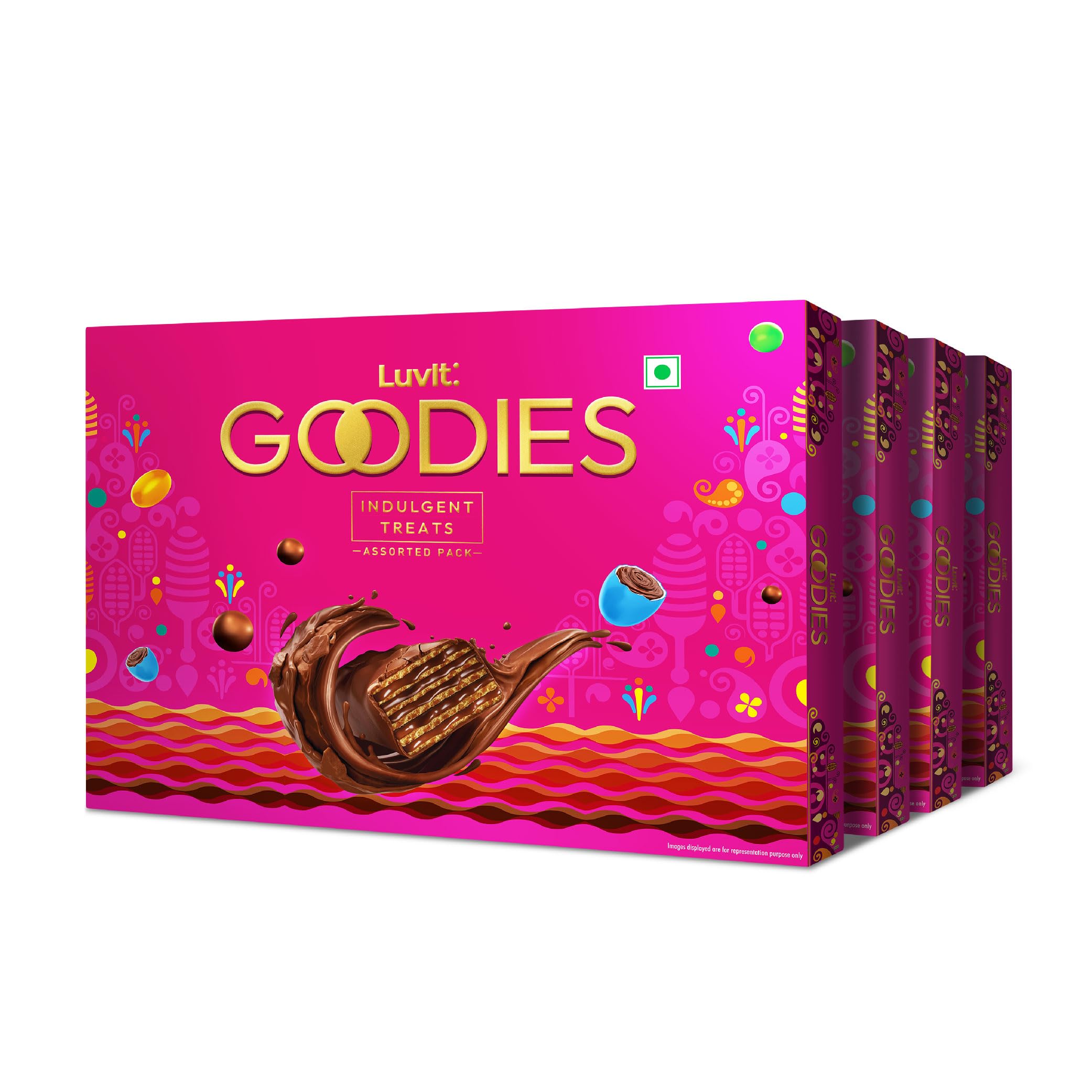 Sponsored Ad - LuvIt. Goodies Chocolates Assorted Gift Pack | Premium Chocolate Gift Box | Perfect for Gifting, Celebrations, Festivals, Birthdays, and Special Occasions | Pack of 4-164.7g Each