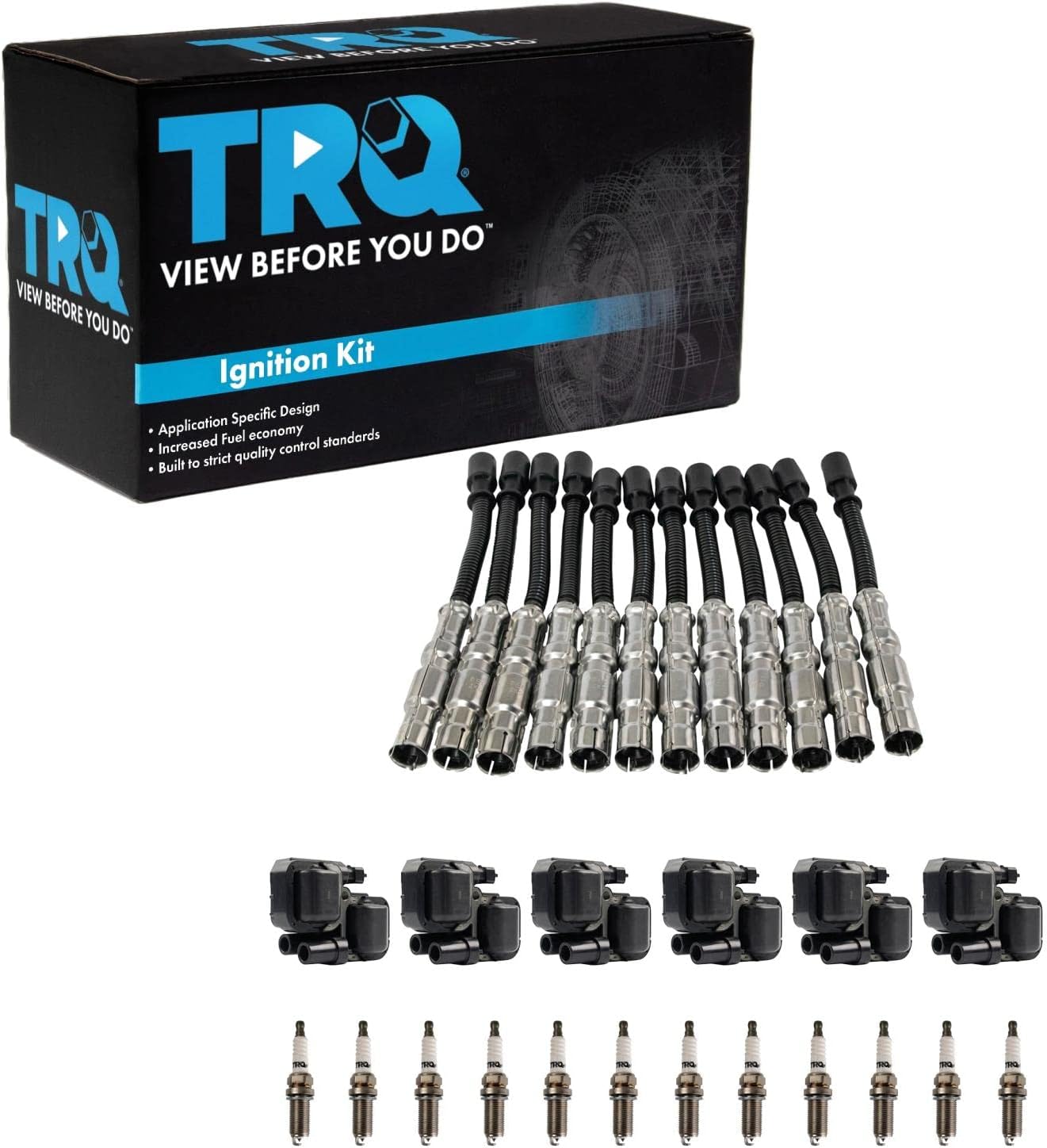 TRQ Ignition Coils Wires & Spark Plugs Compatible with 05