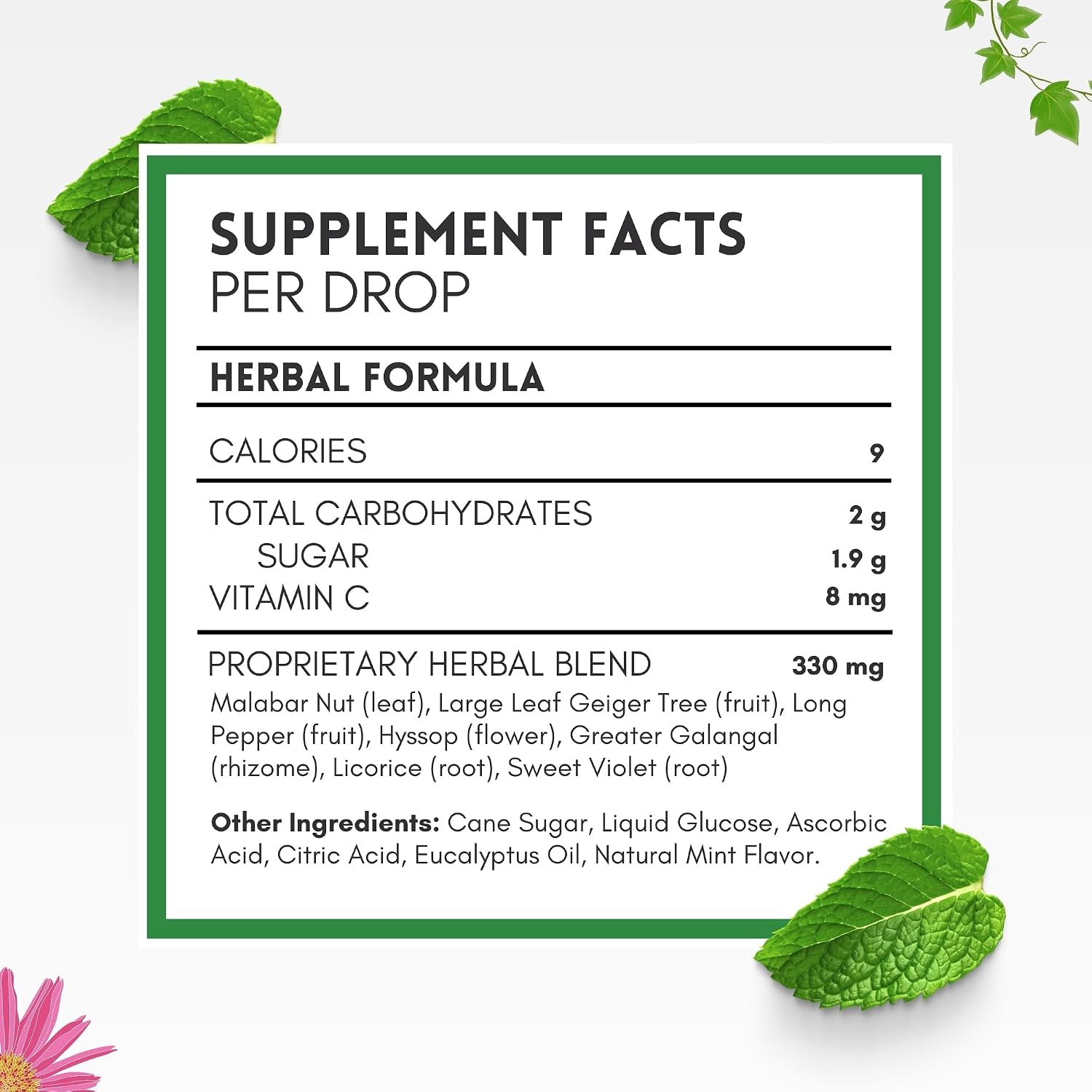 HERBION Naturals Cough Drops with Mint Flavor, Soothes Cough, for Adults and Children Over 6 Years, 18 Drops, No Artificial Flavor, No Added Color, 48 Pack