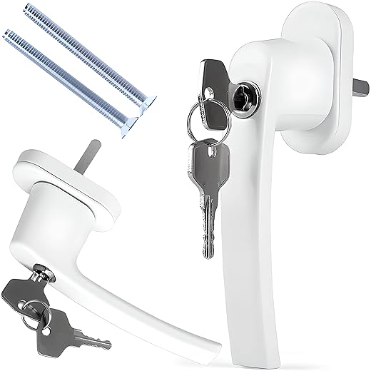 Retoo Fenstergriff mit Kindersicherung und Schloss