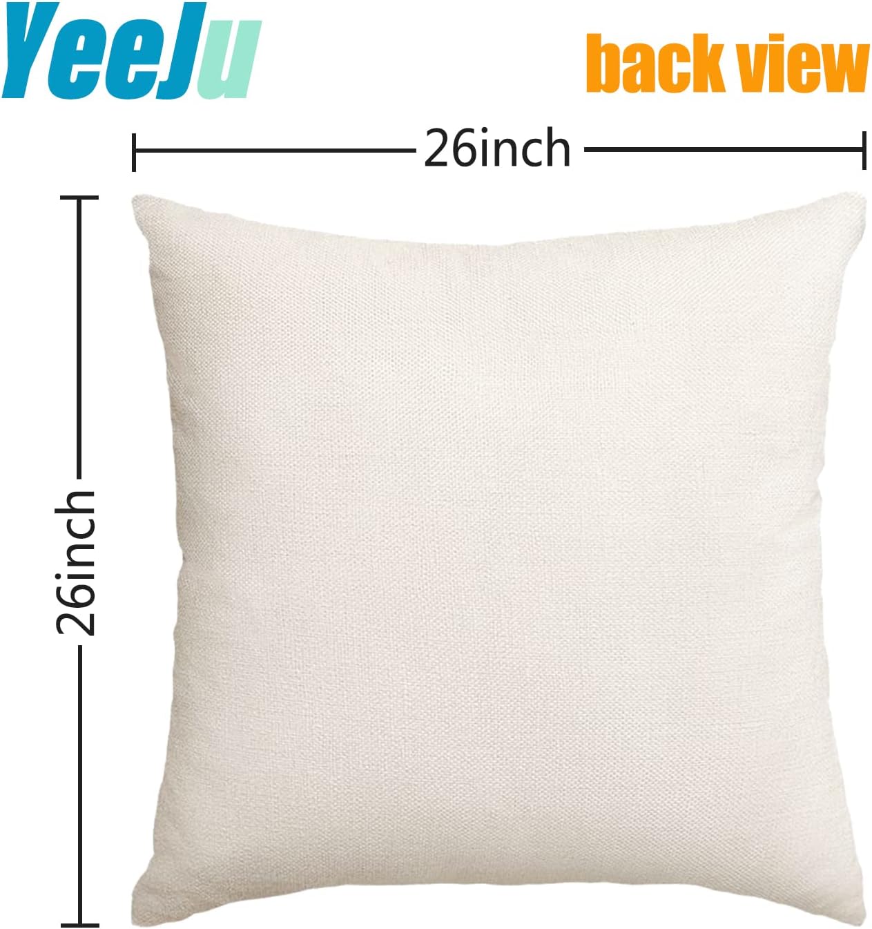 YeeJu Set of 4 Green Plants Decorative Throw Pillow Covers 26x26 Inch Summer Decorations Linen Square Pillow Cases Tropical Plants Outdoor Sofa Couch Home Bed Decor Cushion Covers (26 by 26)