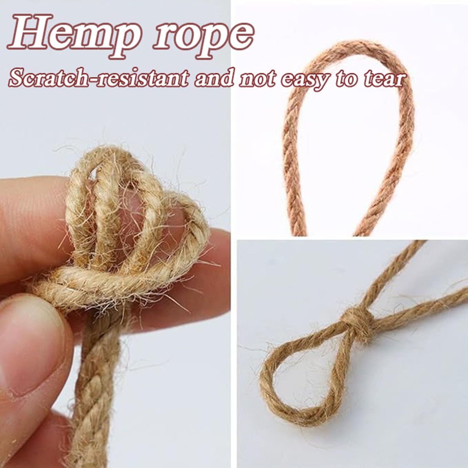 Cuerda de sisal, cuerda de cáñamo para rascar gatos, cuerda gruesa de reparación de árbol de gato, agrupación de jardinería, decoración de manualidades, envoltura de regalos (30 mm x 10 m)