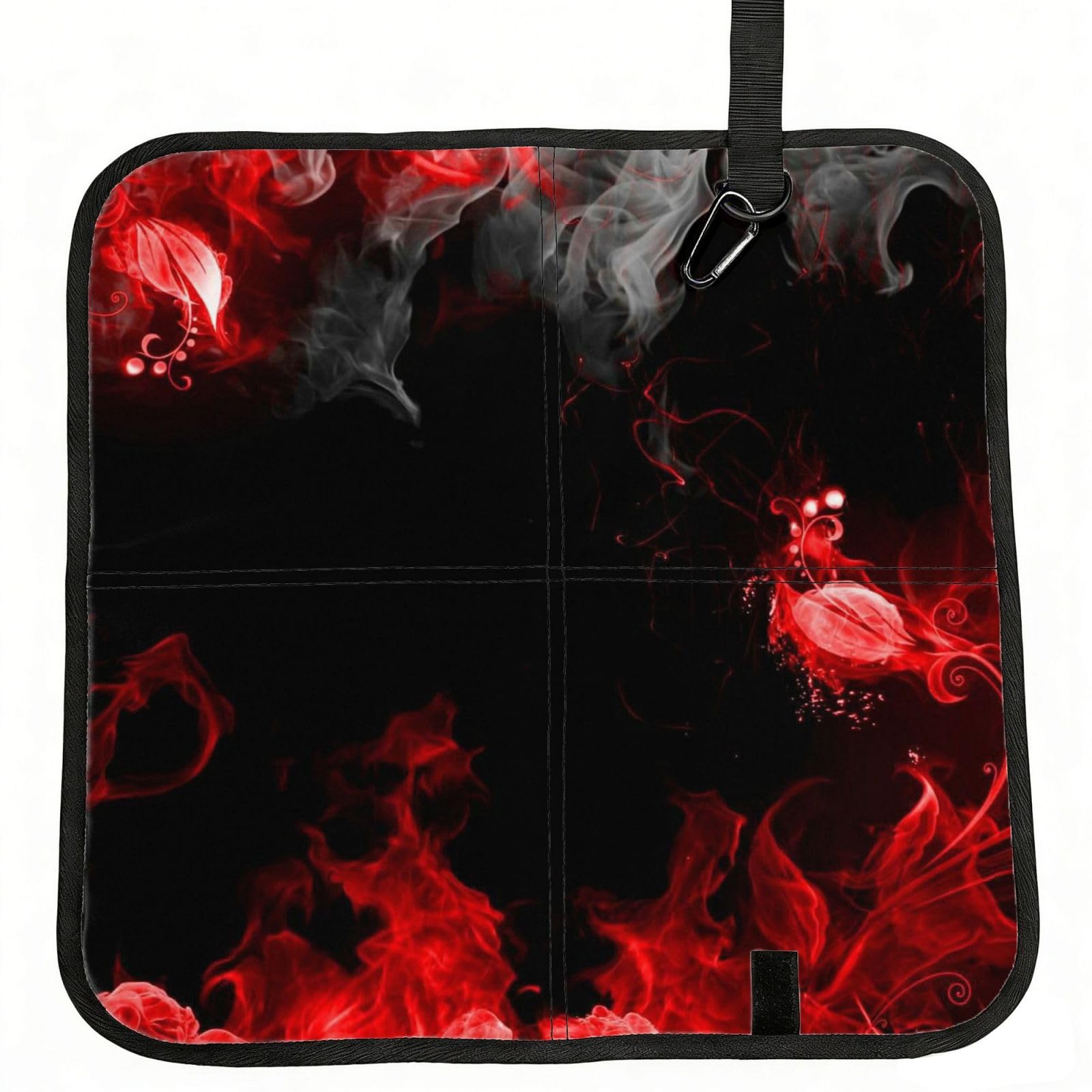 ERCgad Red Black White Abstract Print Foldable Seat Cushion Portable Chair Pad Lightweight Travel Outdoor Office Home