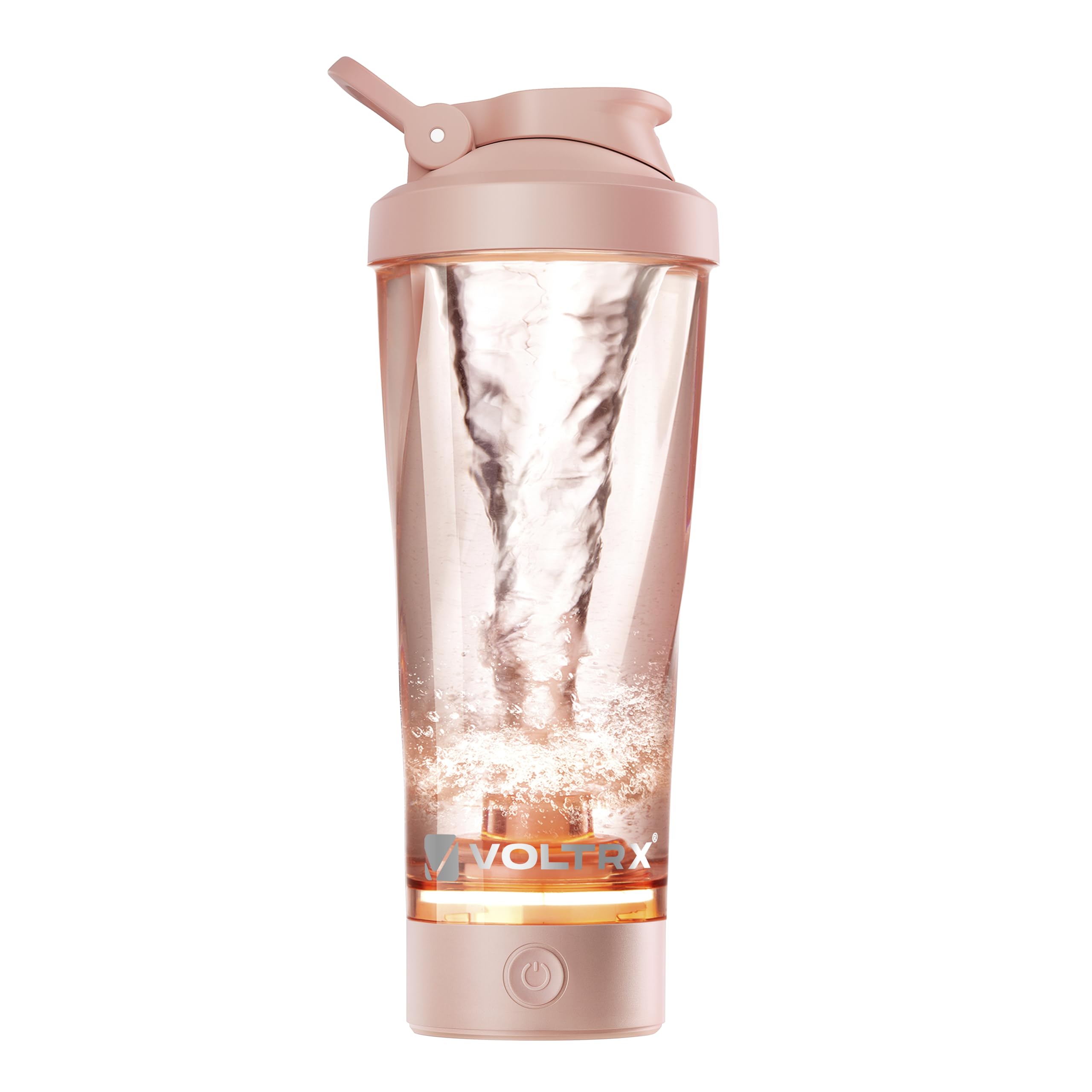 VOLTRX Premium Electric Protein Shaker Bottle, Made with Tritan - BPA Free - 600ml Vortex Portable Mixer Cup/USB Rechargeable Shaker Cups for Protein Shakes (pink) - pink