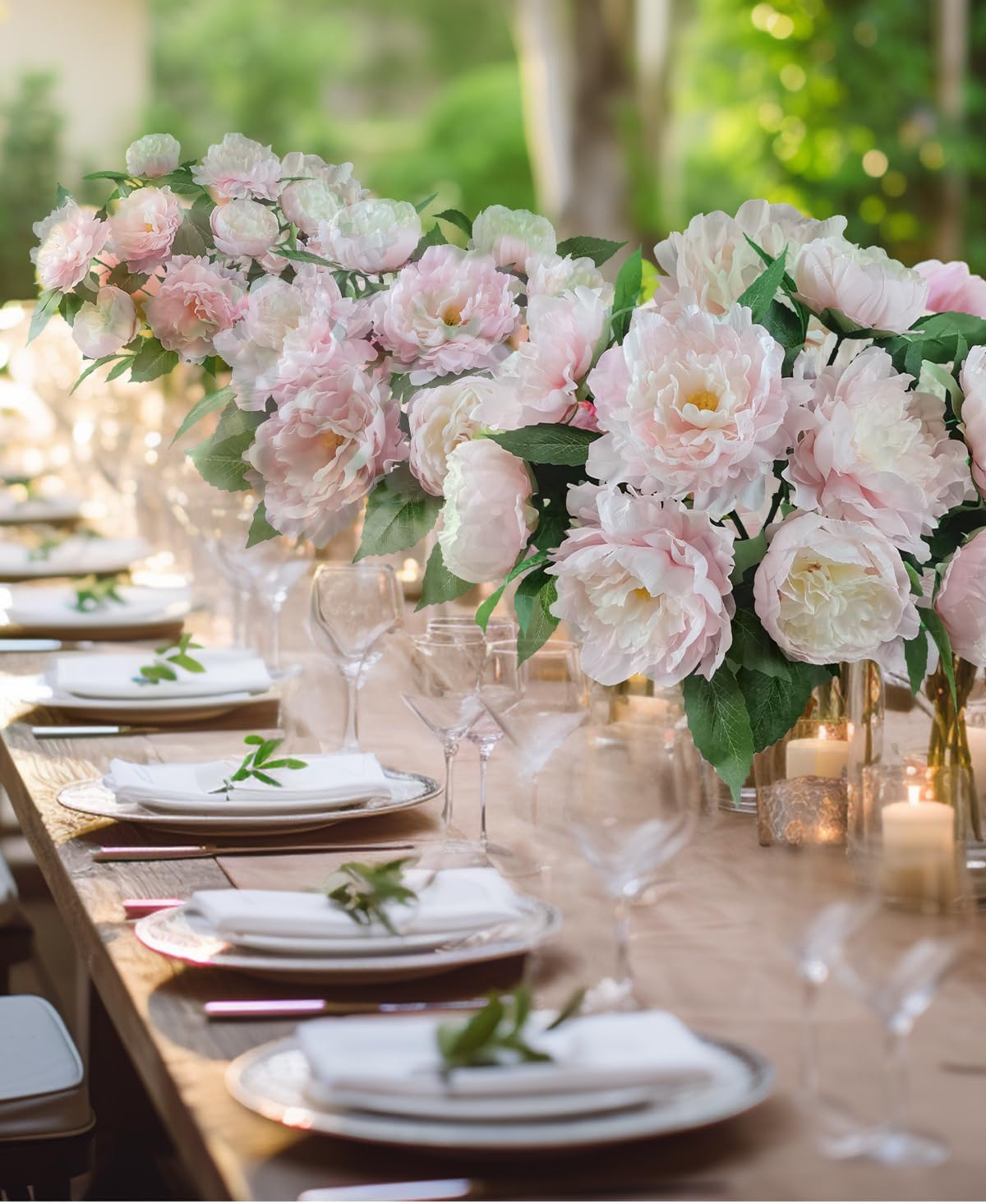 Premium Pink Peonies Artificial Flowers, Fake Silk Peony Flowers with Stems, Faux Florals for Wedding Bridal Bouquets, Floral Arrangements, Table Centerpieces, Home Decorations - Image 4